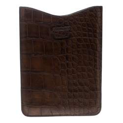 Pre Owned Gucci Brown Alligator IPad Mini Case
