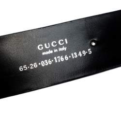 مملوكة مسبقًا Gucci Black Leather G Belt Size 65cm