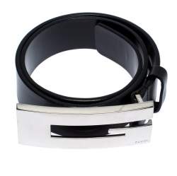 مملوكة مسبقًا Gucci Black Leather G Belt Size 65cm