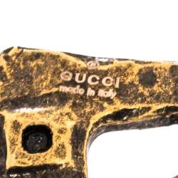 مملوكة مسبقًا Gucci Double G Multicolor Crystal Gold Tone Bracelet