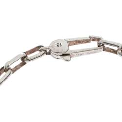 Pre Owned Gucci GG Interlocking Silver Chain Link Bracelet