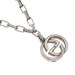 Pre Owned Gucci GG Interlocking Silver Chain Link Bracelet