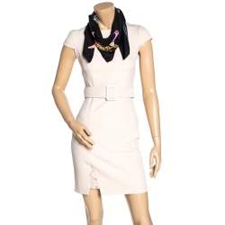 Pre Owned وشاح غوتشي حرير طباعة أيقونة متعدد أسود