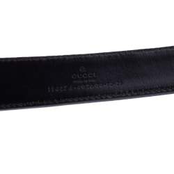 Pre Owned Gucci Beige/Brown GG Canvas and Leather Interlocking G Buckle Belt 90CM