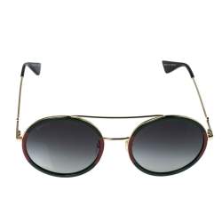 Gucci Green & Red /Green Gradient GG0061S Round Sunglasses