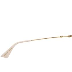 Pre Owned Gucci Black & Gold / Blue GG0515S Aviator Sunglasses