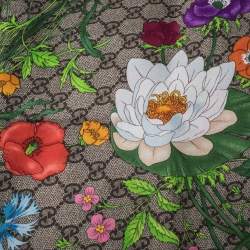 مملوكة مسبقًا وشاح غوتشي حرير تويل أورغانيك جي جي فلورا أصفر