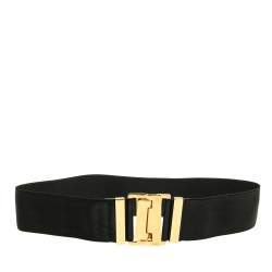 مملوكة مسبقًا Gucci Black Elastic Band Waist Belt S
