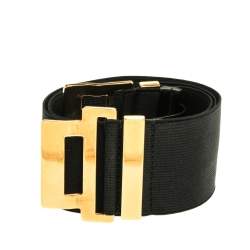 مملوكة مسبقًا Gucci Black Elastic Band Waist Belt S