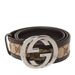.com: Gucci Original GG Canvas with Leather Belt, Brown/beige (34-36  US / 90 UK) : Clothing, Shoes & Jewelry