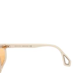 مملوكة مسبقًا Gucci Off White/ Orange GG0468S Square Sunglasses