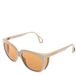 مملوكة مسبقًا Gucci Off White/ Orange GG0468S Square Sunglasses