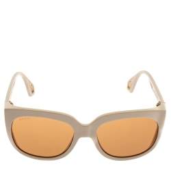 مملوكة مسبقًا Gucci Off White/ Orange GG0468S Square Sunglasses