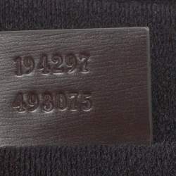 مملوكة مسبقًا حقيبة لابتوب غوتشي مزينة شعار الماركة متداخل جلد و كانفاس جي جي سوبريم بيج و أبنوسي