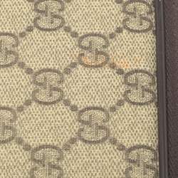 مملوكة مس�بقًا حقيبة لابتوب غوتشي مزينة شعار الماركة متداخل جلد و كانفاس جي جي سوبريم بيج و أبنوسي