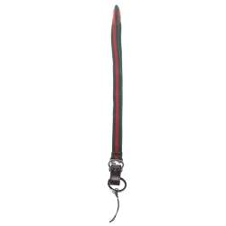 Pre Owned Gucci Web Fabric and Leather Phone Strap