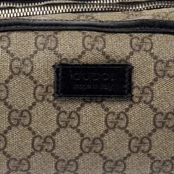 مملوكة مسبقًا Gucci Beige/Black GG Supreme Canvas Toiletry Case