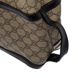 مملوكة مسبقًا Gucci Beige/Black GG Supreme Canvas Toiletry Case
