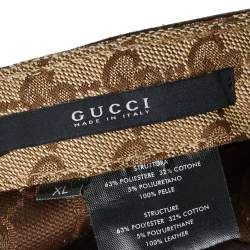 Gucci Beige Guccissima Canvas Cap XL