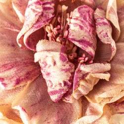 Pre Owned Gucci Dusty Pink Silk Flower Brooch