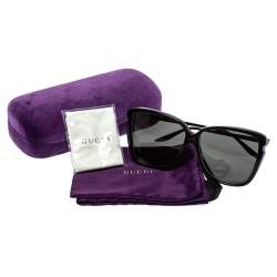 مملوكة مسبقًا Gucci Black /Grey GG0709S Oversized Sunglasses