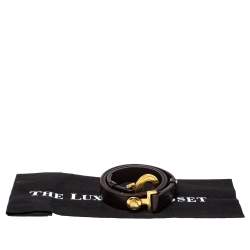 Pre Owned Gucci Dark Brown Leather Hysteria Slim Belt
