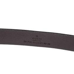 Pre Owned Gucci Dark Brown Leather Hysteria Slim Belt