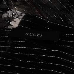 مملوكة مسبقًا وشاح غوتشي حرير لوريكس أسود طباعة بيزلي