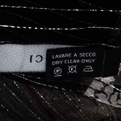 مملوكة مسبقًا وشاح غوتشي حرير لوريكس أسود طباعة بيزلي