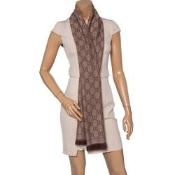 Wool scarf Gucci Brown in Wool - 35363289