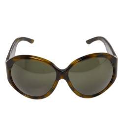 مملوكة مسبقًا Gucci Green Tortoise GG2927 Strass Oversized Sunglasses