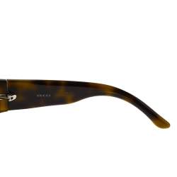 مملوكة مسبقًا Gucci Green Tortoise GG2927 Strass Oversized Sunglasses