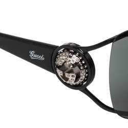 Pre Owned نظارة شمسية غوتشي جي جي2829/ أس إطار معدن أسود