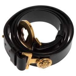 Pre Owned حزام غوتشي هيستريا جلد أسود 85 سم