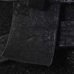 مملوكة مسبقًا حزام خصر غوتشي إبزيم مربع جلد أسود 80 سم