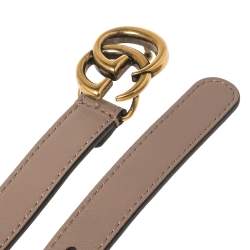 Pre Owned حزام غوتشي دوبل جي جلد وردي رفيع 70 سم