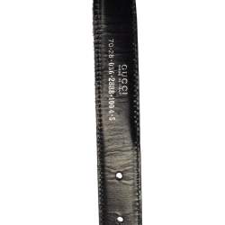 Pre Owned حزام غوتشي رفيع إبزيم شعار شعر عجل أسود 70 سم