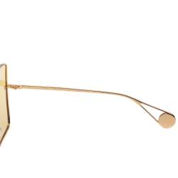 مملوكة مسبقًا Gucci Gold Tone/Yellow GG0536S Oversized Sunglasses