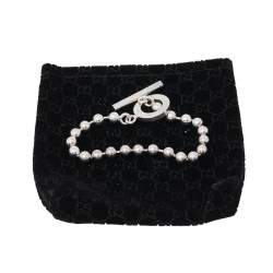 Pre Owned سوار غوتشي توغل خرز فضة استرليني