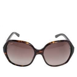 مملوكة مسبقًا Gucci Brown Tortoise GG 3538/S Gradient Oversize Sunglasses