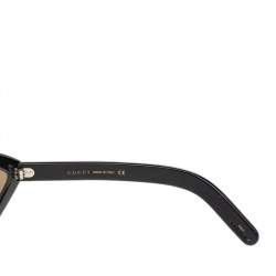 مملوكة مسبقًا نظارة شمسية غوتشي GG0496S دايموند للجنسين أسود/بني 