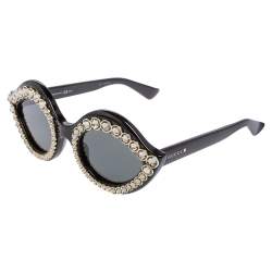 Gucci Black GG 3867/S Crystal Embellished Cat Eye Sunglasses
