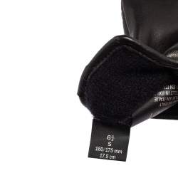 Pre Owned Gucci Black Microguccissima Lambskin Leather Gloves