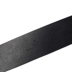 مملوكة مسبقًا حزام غوتشي جلد لامع أسود 85 سم