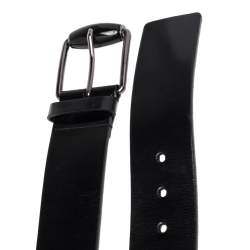 مملوكة مسبقًا حزام غوتشي جلد لامع أسود 85 سم