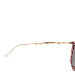 مملوكة مسبقًا Gucci Black/Maroon Acetate GG3772/F Asian Fit Square Sunglasses
