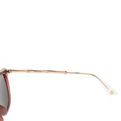 مملوكة مسبقًا Gucci Black/Maroon Acetate GG3772/F Asian Fit Square Sunglasses