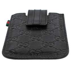 Gucci Black Guccissima Leather Leather iPhone Case