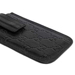 Gucci Black Guccissima Leather Leather iPhone Case