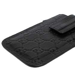 Gucci Black Guccissima Leather Leather iPhone Case
